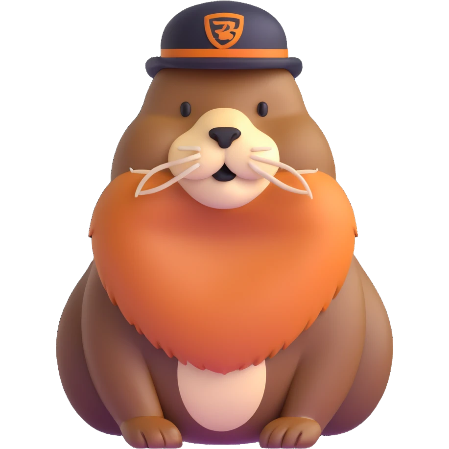 beaver with a beard emoji