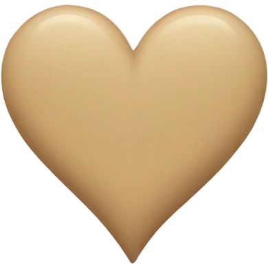 Beige heart emoji
