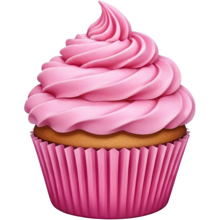 Cupcake with pink icing emoji