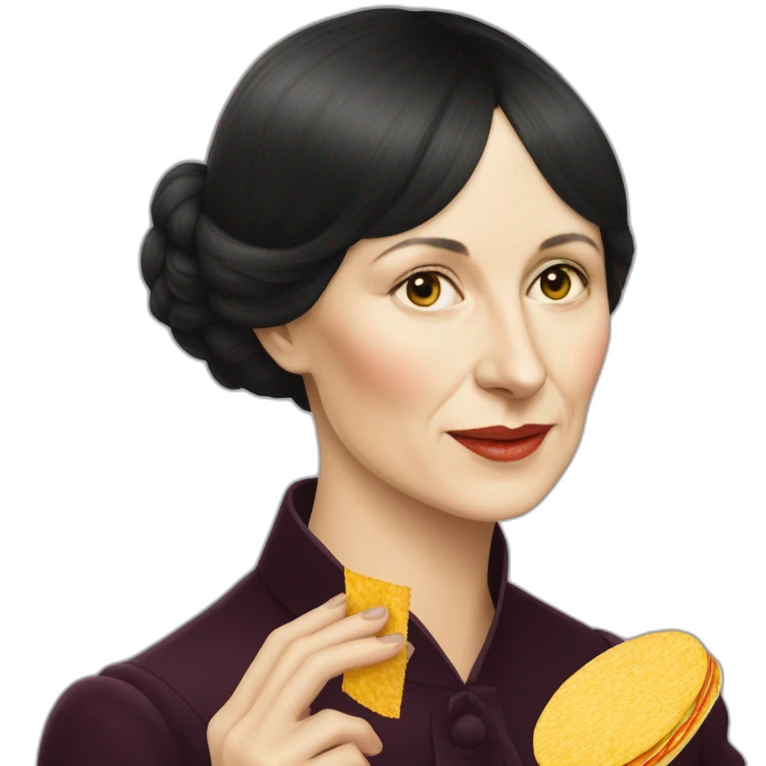 anna akhmatova eating pringles emoji