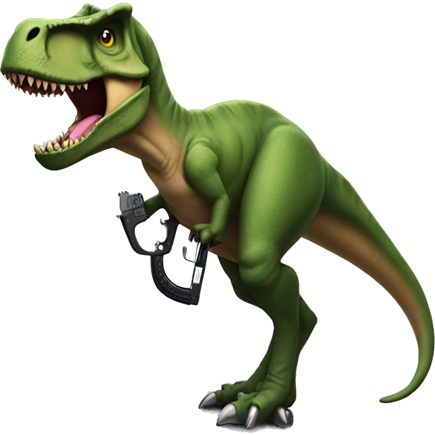 T-Rex with guns emoji