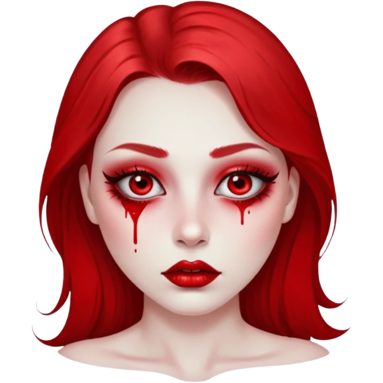 red glitter girl dead emoji