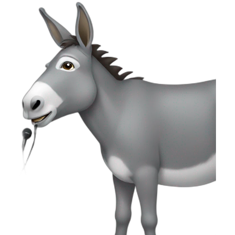 donkey-with-microphone emoji