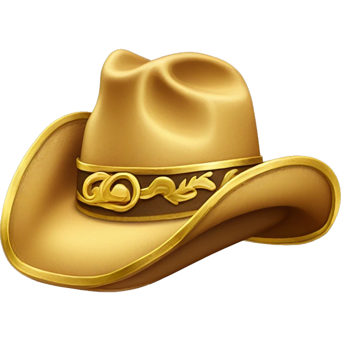 Cowboy hat with gold trimming  emoji
