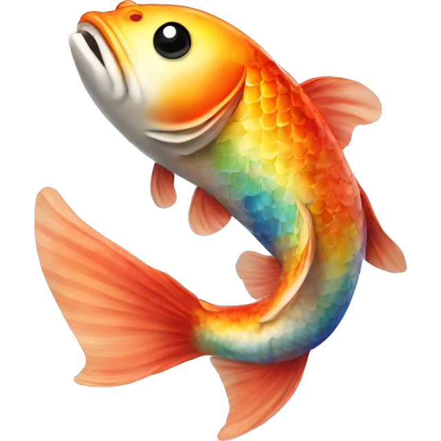 rainbow koi fish emoji