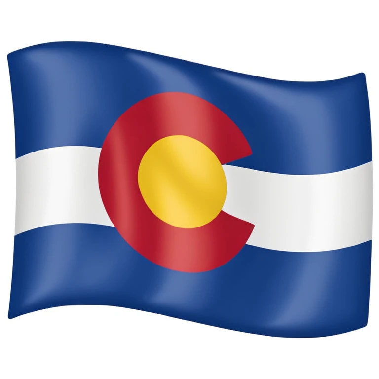 Colorado state flag as a emoji emoji