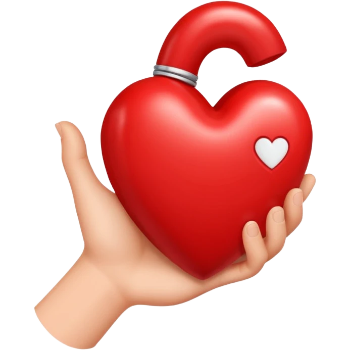 The letter I inside a hand-shaped heart. emoji