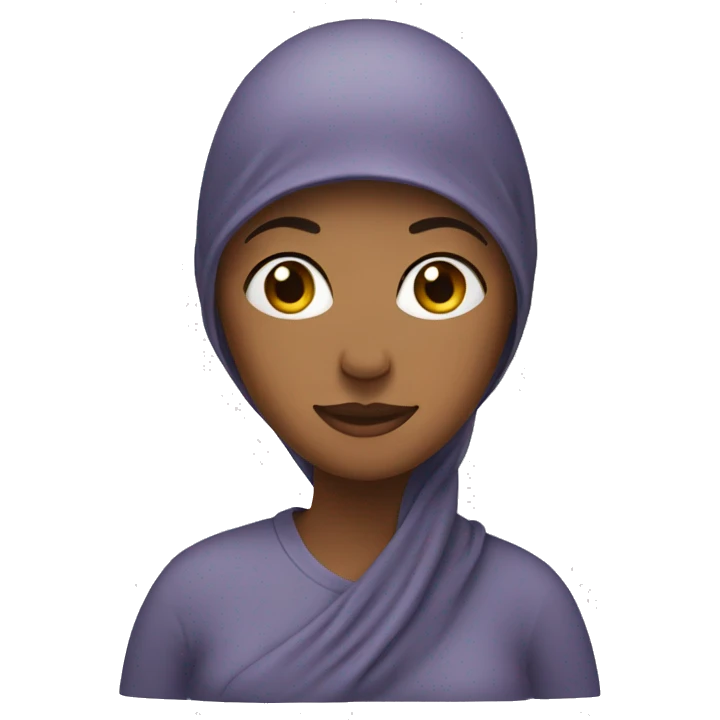 Woman wearing head cover emoji