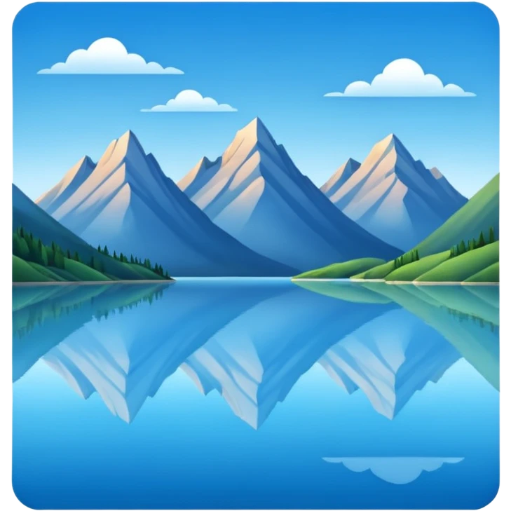 lake between mountains emoji