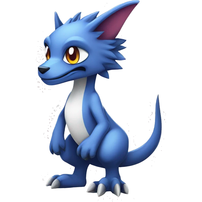 Cute Chibi Lombax-Sergal-Vernid-Fakemon full body emoji