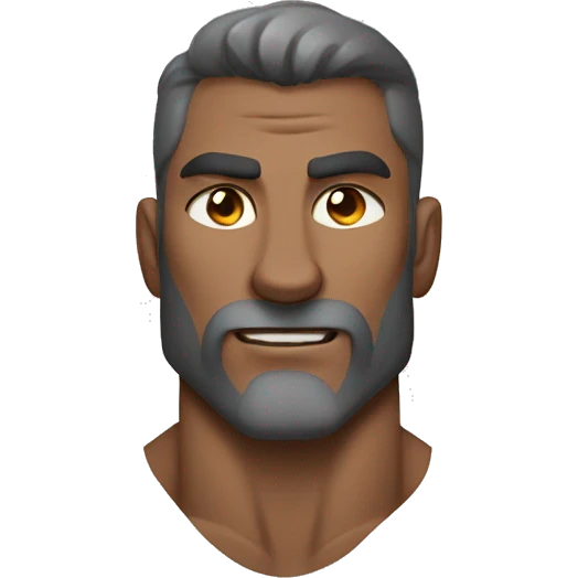 Muscular wolf dad emoji