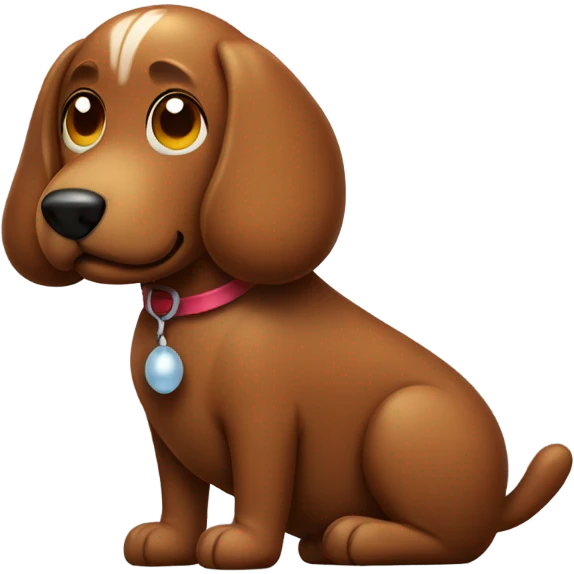 Brown dog balloon  emoji