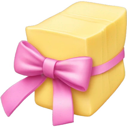 Stick of butter with pink bow emoji