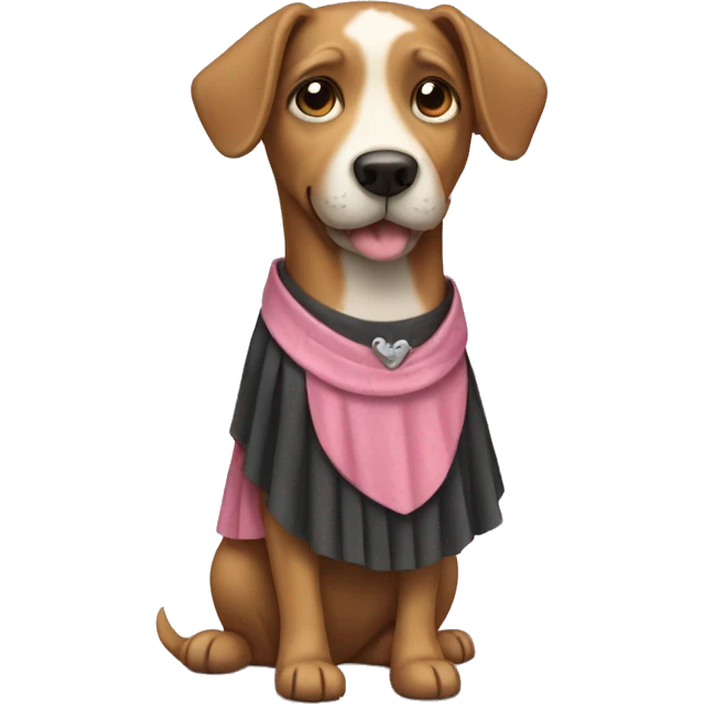 Dog wearing a skirt  emoji