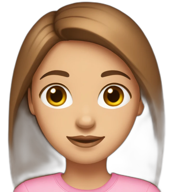 Girl-with-brown-hair-brown-eyes-pink-shirt-maong-pants emoji
