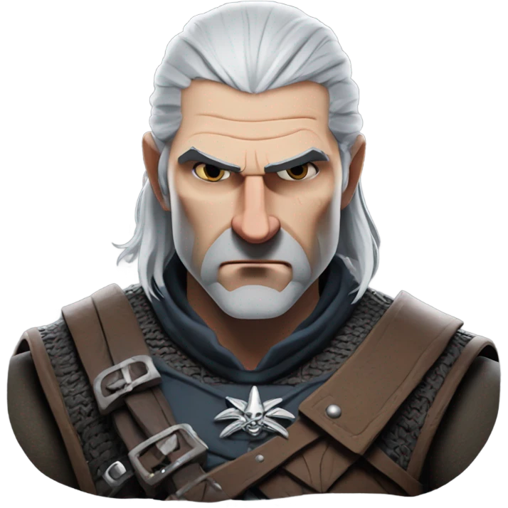 geralt with a doubtful face emoji