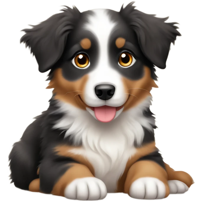 cute australian shepherd puppy emoji