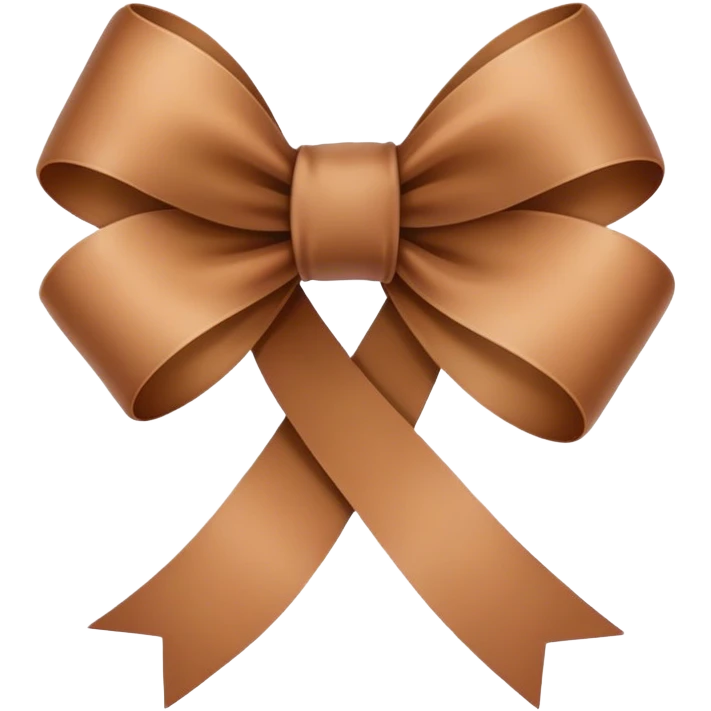 soft brown ribbon emoji