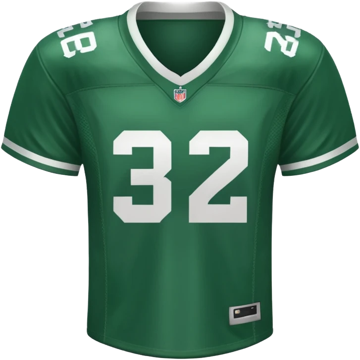 Green American Football jersey with the number 32 on it emoji