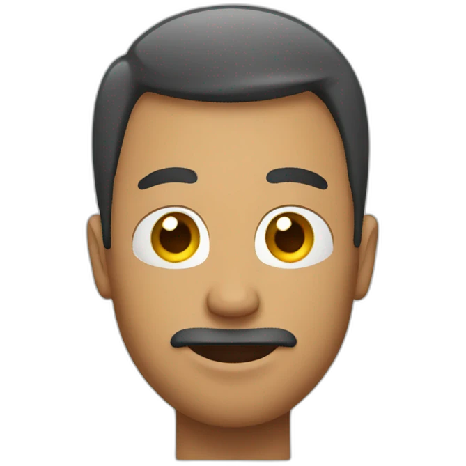 man with egg head emoji
