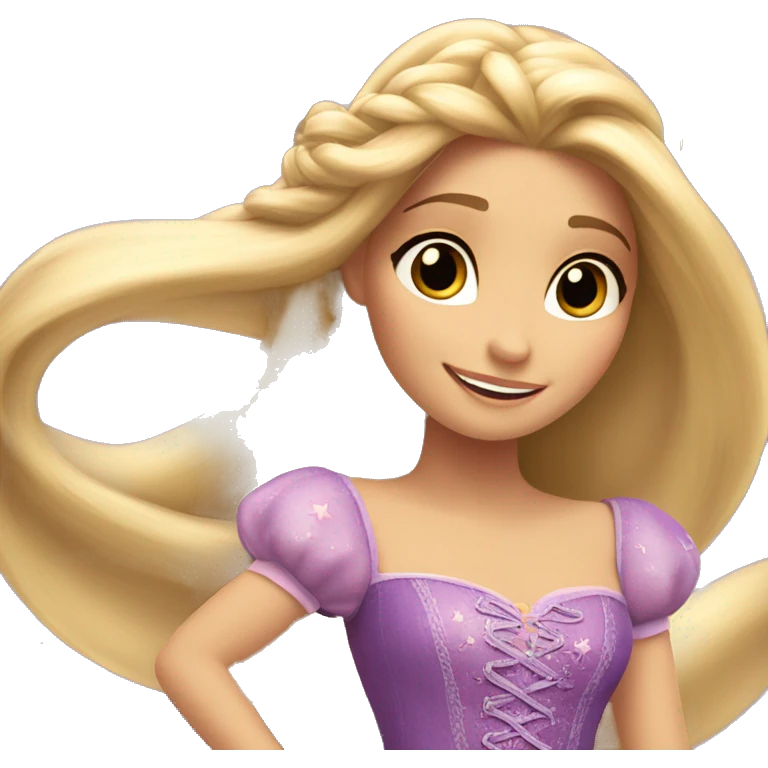 Disney Rapunzel with stars  emoji