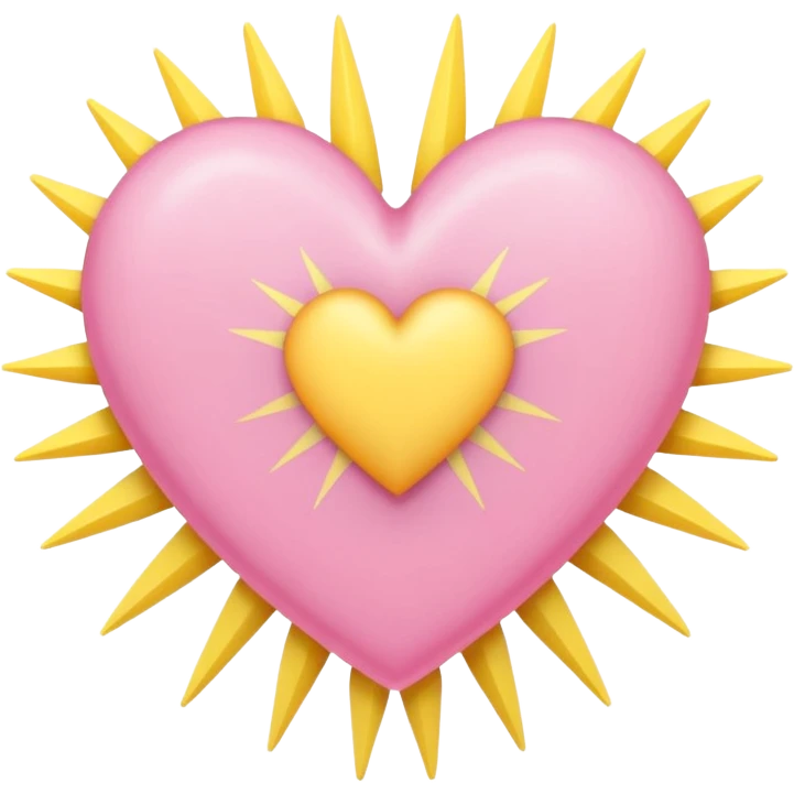 pastel heart with a soft starburst pattern emoji