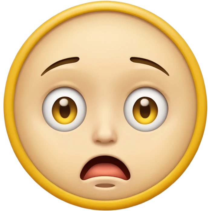 Can you make a shocked face that kinda looks disgusted  make it one of the yellow ones that are circular emoji