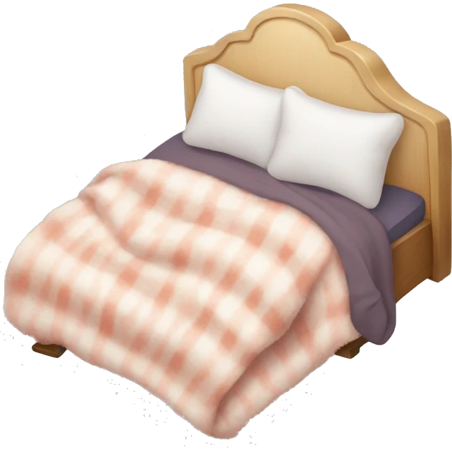  warm comfy cozy bed with fluffy blanket emoji