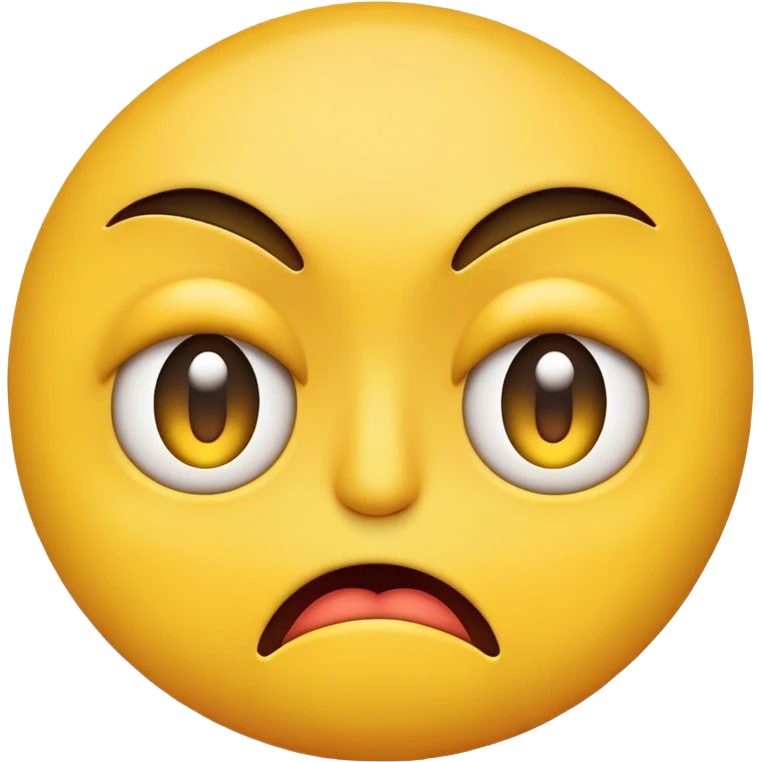 Classic yellow emoji disgusted face with squinted eyes emoji