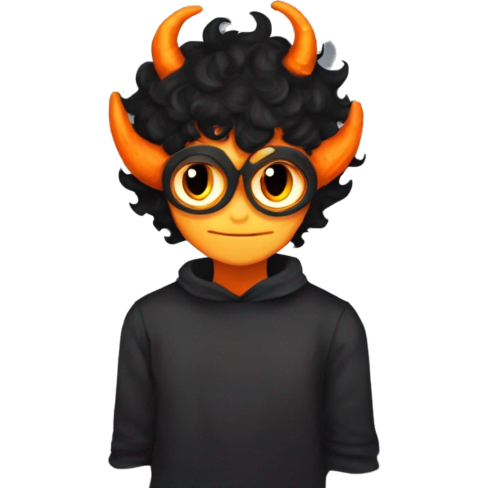 karkat vantas with orange nubby horns homestuck emoji