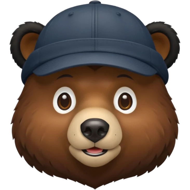 black Bear with cap emoji