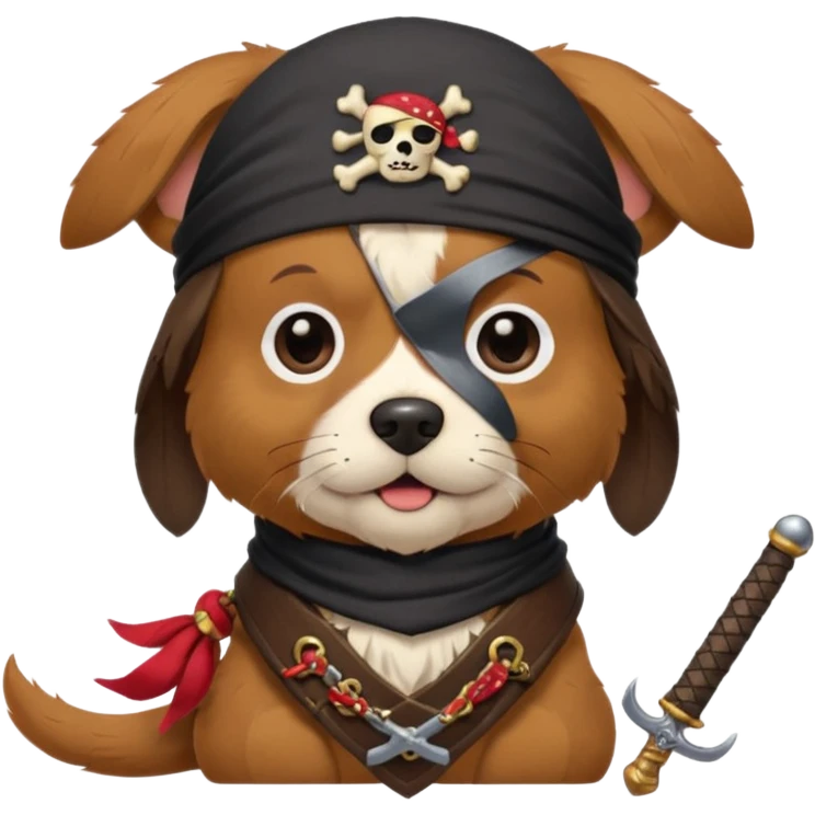 Dog that is a pirat emoji