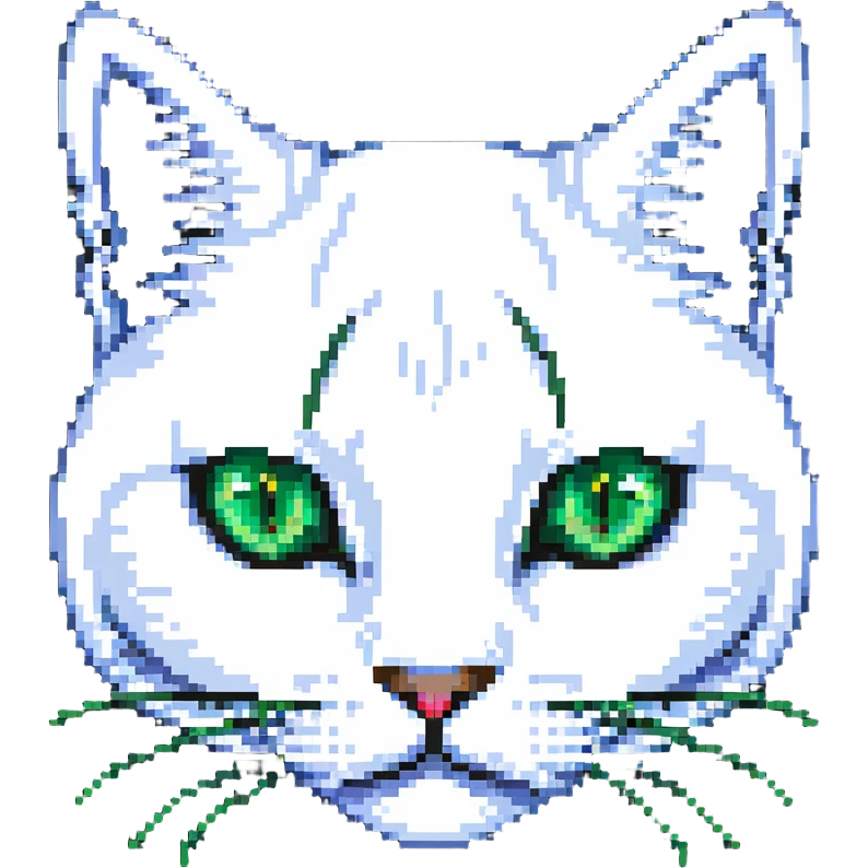 Cat face with green eyes emoji