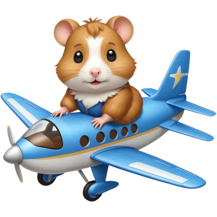 hamster riding plane emoji