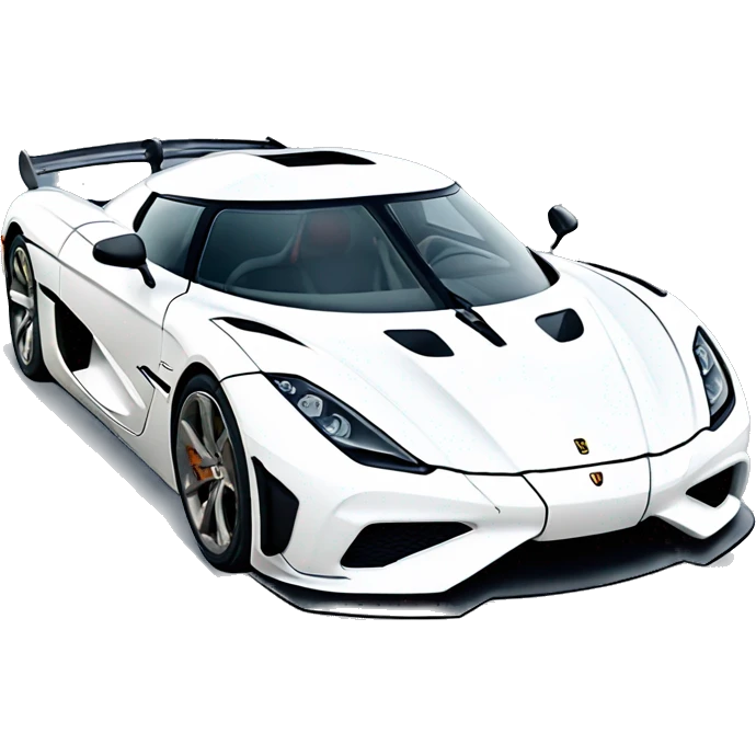 White koenigsegg regera emoji