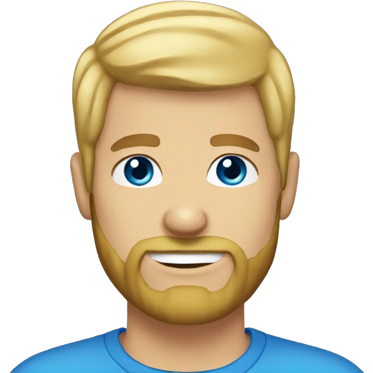 blue eyes man blonde beard emoji