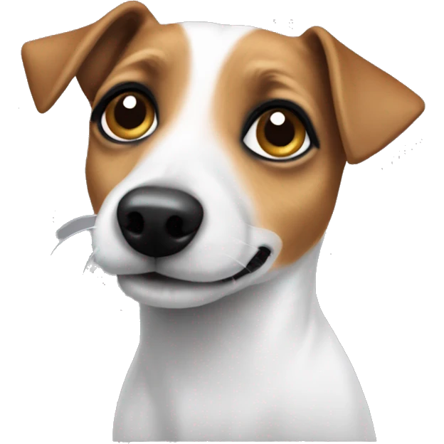 Small jack russel terrier with big dolly eyes as if underlined   emoji