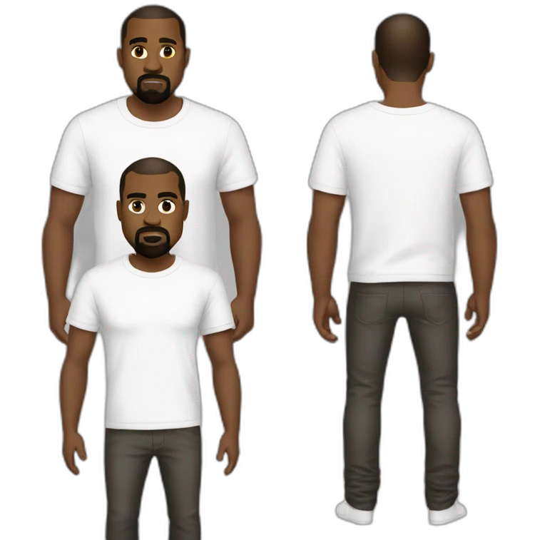 kanye west white t shirt emoji