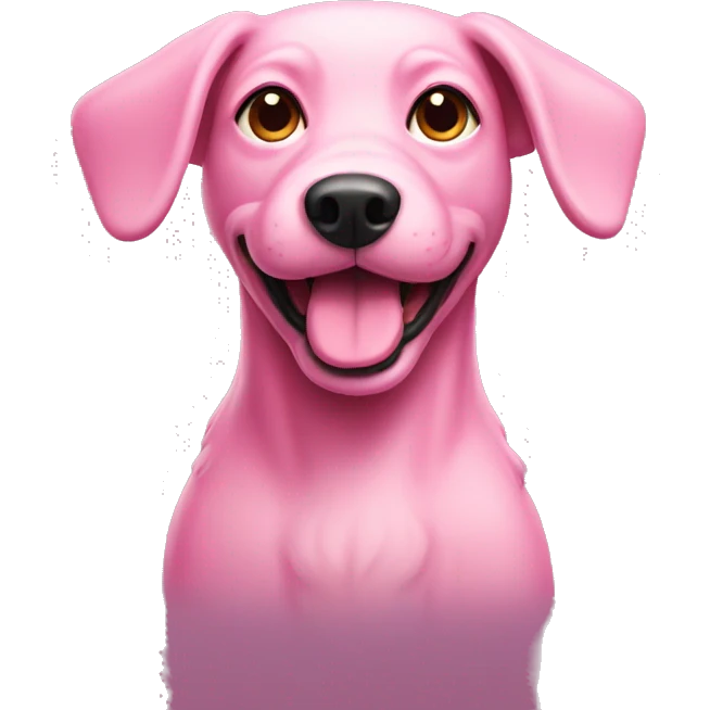 Pink dog emoji