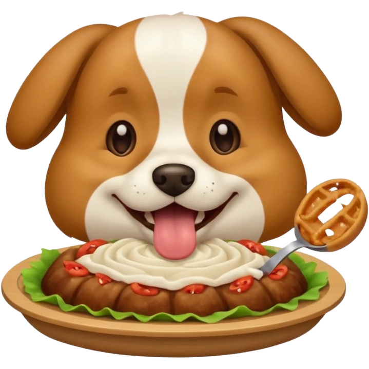 Dog eating  emoji