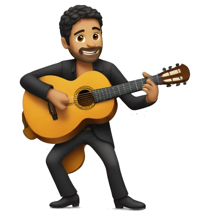 Flamenco guitar player emoji