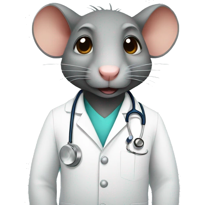 A doctor rat emoji