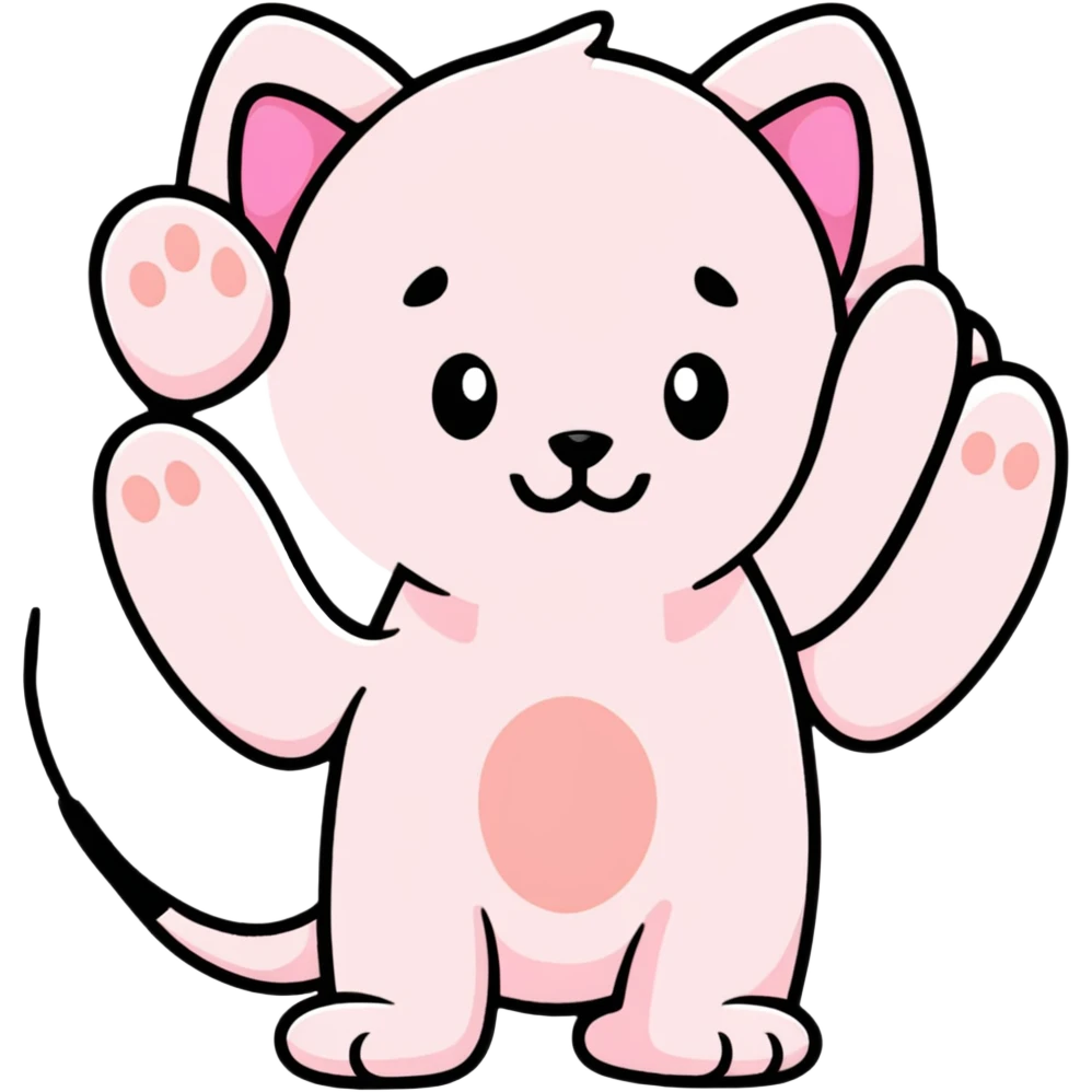 light pink paw emoji