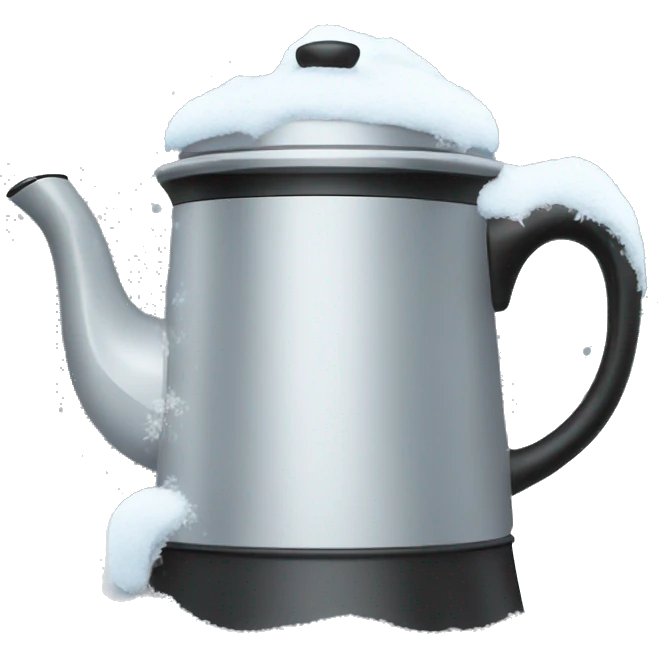 Coffee pot in snow emoji