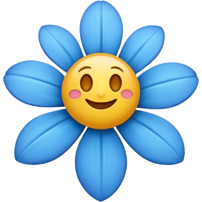 Emoji de flor azul emoji