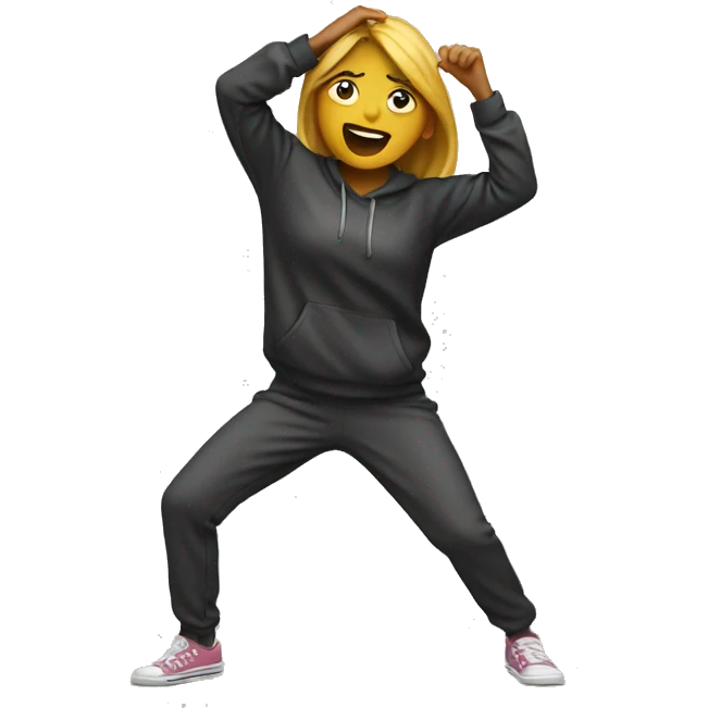 woman doing a dab emoji
