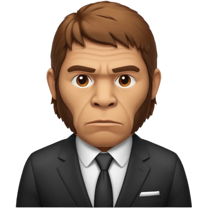 Neanderthal in suit emoji