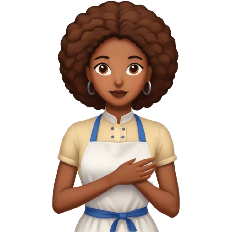Black woman in kitchen  emoji