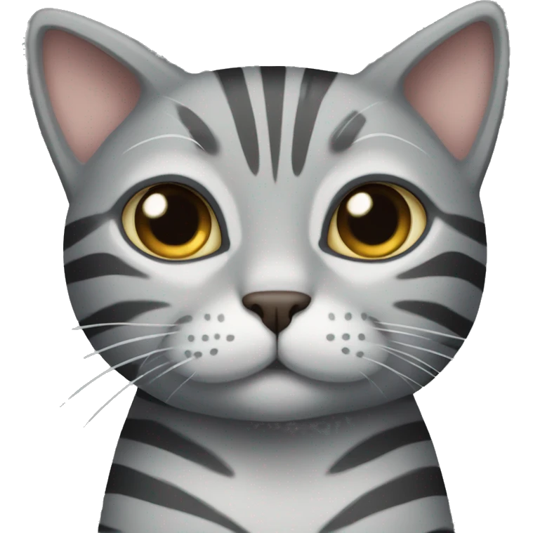 Gray striped cat  emoji