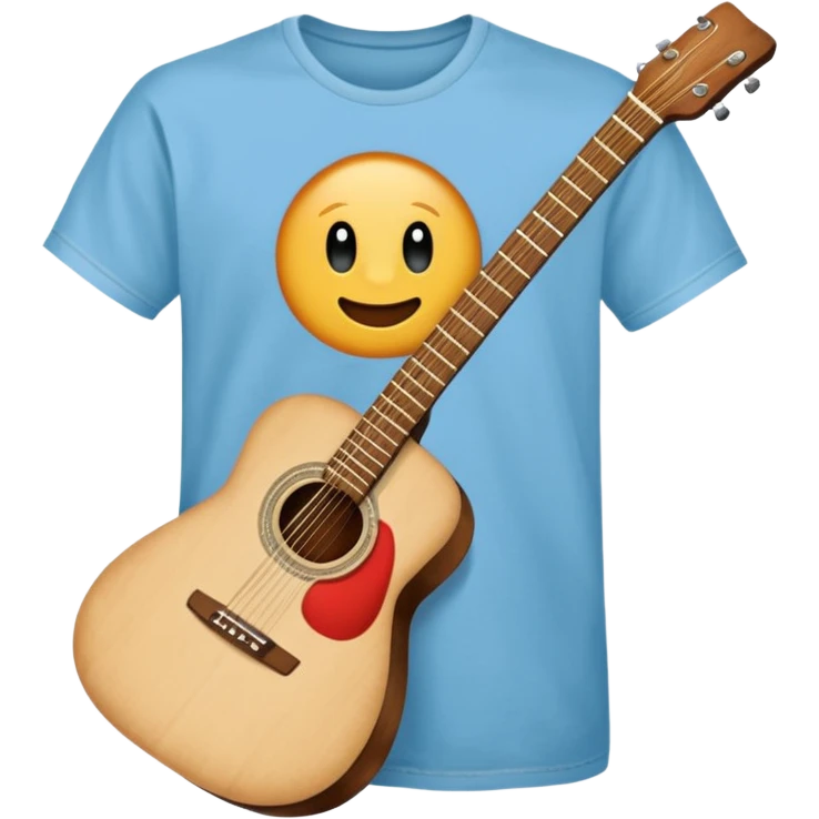 Guitar with band T-shirt  emoji